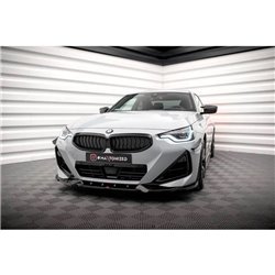 Maxton - Lame Du Pare-Chocs Avant V.2 BMW 2 Coupe M-Pack / M240i G42 Noir Brillant