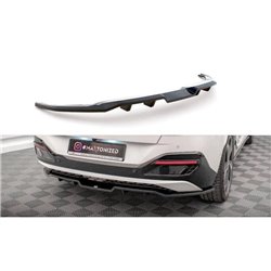 Maxton - Arriere Splitter (avec une barre verticale) Kia EV6 GT-Line Mk1 Noir Brillant