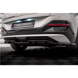 Maxton - Arriere Lame (avec une barre verticale) Kia EV6 GT-Line Mk1 Noir Brillant