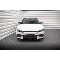 Maxton - Lame Du Pare-Chocs Avant V.2 Kia EV6 GT-Line Mk1 Noir Brillant