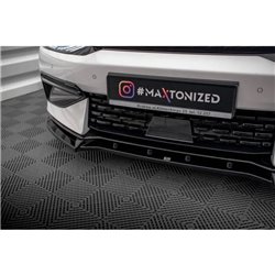 Maxton - Lame Du Pare-Chocs Avant V.2 Kia EV6 GT-Line Mk1 Noir Brillant