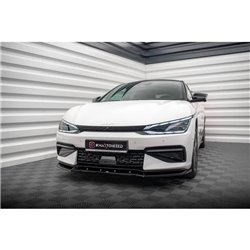 Maxton - Lame Du Pare-Chocs Avant V.2 Kia EV6 GT-Line Mk1 Noir Brillant