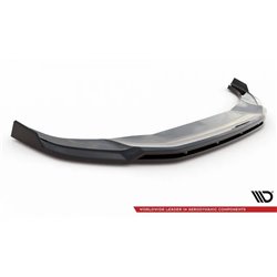 Maxton - Lame Du Pare-Chocs Avant V.2 Audi Q3 S-Line SUV F3 Noir Brillant