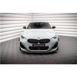 Maxton - Lame Du Pare-Chocs Avant V.3 BMW 2 Coupe M-Pack / M240i G42 Noir Brillant
