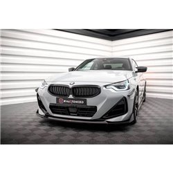 Maxton - Lame Du Pare-Chocs Avant V.3 BMW 2 Coupe M-Pack / M240i G42 Noir Brillant