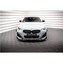 Maxton - Lame Du Pare-Chocs Avant V.2 + Ailerons BMW 2 Coupe M-Pack / M240i G42 Noir Brillant