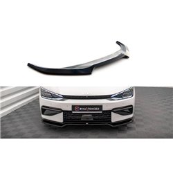 Maxton - Lame Du Pare-Chocs Avant V.1 Kia EV6 GT-Line Mk1 Noir Brillant
