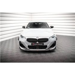 Maxton - Lame Du Pare-Chocs Avant V.1 BMW 2 Coupe M-Pack / M240i G42 Noir Brillant
