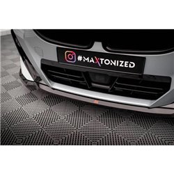 Maxton - Lame Du Pare-Chocs Avant V.1 BMW 2 Coupe M-Pack / M240i G42 Noir Brillant