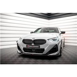 Maxton - Lame Du Pare-Chocs Avant V.1 BMW 2 Coupe M-Pack / M240i G42 Noir Brillant