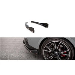 Maxton - Lames De Pare-Chocs Arrière Latérales V.2 + Ailerons BMW 2 Coupe M240i G42 Noir Brillant
