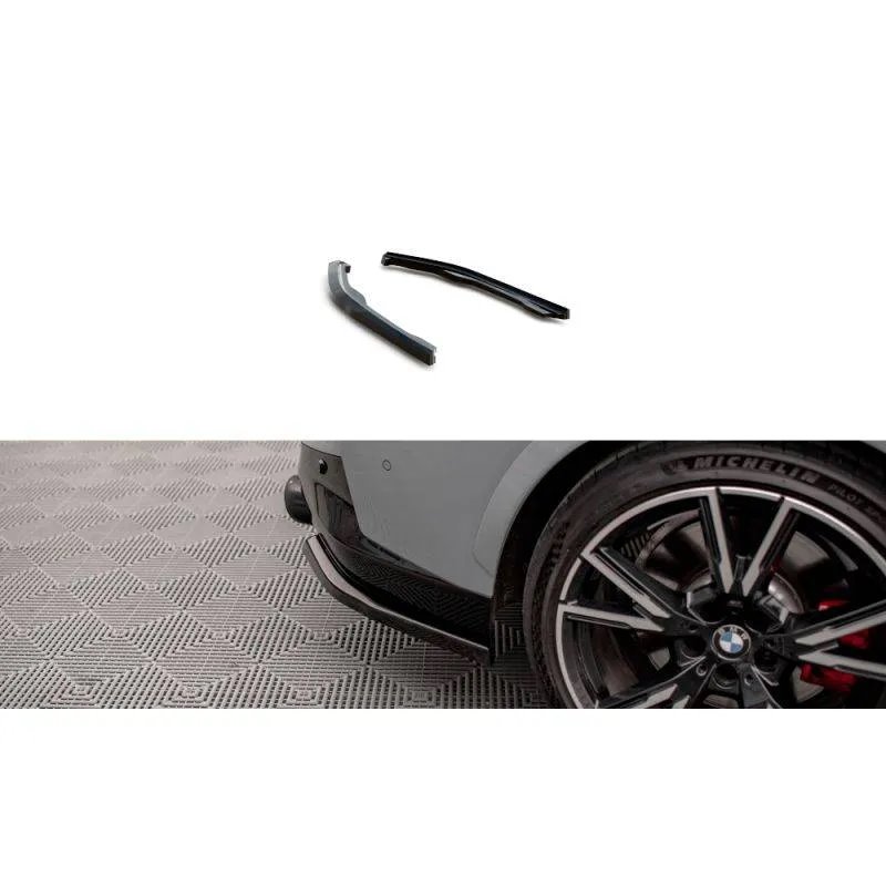 Maxton - Lames De Pare-Chocs Arrière Latérales V.2 BMW 2 Coupe M240i G42 Noir Brillant