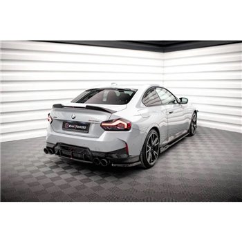 Maxton - Lames De Pare-Chocs Arrière Latérales V.2 BMW 2 Coupe M240i G42 Noir Brillant