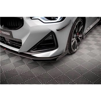 Maxton - Street Pro Lame Du Pare-Chocs Avant BMW 2 Coupe M-Pack / M240i G42 Noir + Rabats Brillant