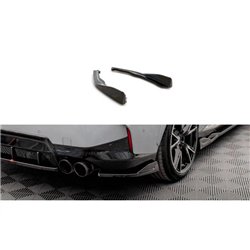 Maxton - Lames De Pare-Chocs Arrière Latérales V.1 BMW 2 Coupe M240i G42 Noir Brillant