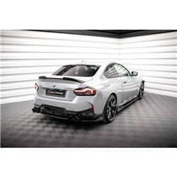 Maxton - Lames De Pare-Chocs Arrière Latérales V.1 BMW 2 Coupe M240i G42 Noir Brillant