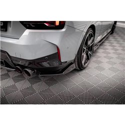 Maxton - Lames De Pare-Chocs Arrière Latérales V.1 BMW 2 Coupe M240i G42 Noir Brillant