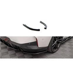 Maxton - Lames De Pare-Chocs Arrière Latérales V.2 BMW 2 Coupe M-Pack G42 Noir Brillant