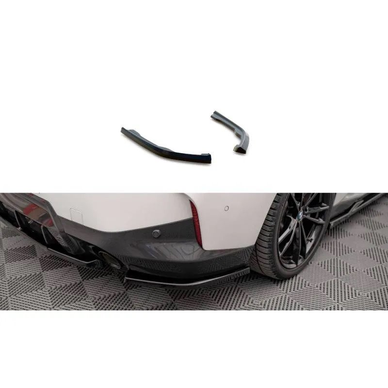 Maxton - Lames De Pare-Chocs Arrière Latérales V.2 BMW 2 Coupe M-Pack G42 Noir Brillant