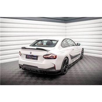 Maxton - Lames De Pare-Chocs Arrière Latérales V.2 BMW 2 Coupe M-Pack G42 Noir Brillant