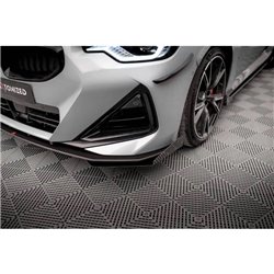 Maxton - Street Pro Lame Du Pare-Chocs Avant BMW 2 Coupe M-Pack / M240i G42 Noir-Rouge + Rabats Brillant