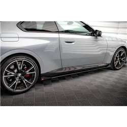 Maxton - Street Pro Rajouts Des Bas De Caisse BMW 2 Coupe M-Pack / M240i G42 Noir-Rouge + Rabats Brillant