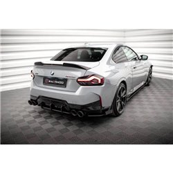 Maxton - Street Pro Lame Du Pare Chocs Arriere BMW 2 Coupe M240i G42 Noir + Rabats Brillant