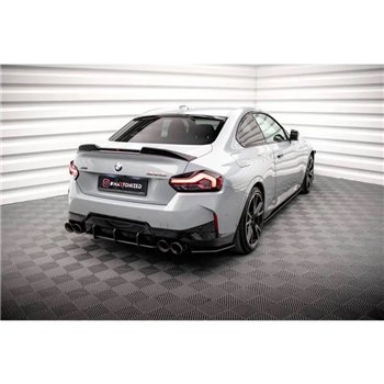 Maxton - Street Pro Central Diffuseur Arriere BMW 2 Coupe M240i G42 Noir-Rouge