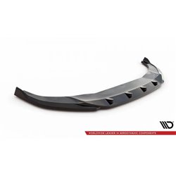 Maxton - Lame Du Pare-Chocs Avant V.1 Audi Q3 S-Line SUV F3 Noir Brillant