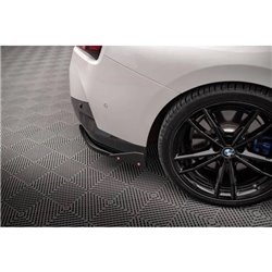 Maxton - Lames De Pare-Chocs Arrière Latérales V.2 + Ailerons BMW 2 Coupe M-Pack G42 Noir Brillant
