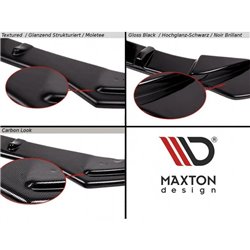 Maxton - Lames De Pare-Chocs Arrière Latérales V.2 + Ailerons BMW 2 Coupe M-Pack G42 Noir Brillant