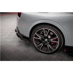 Maxton - Street Pro Lame Du Pare Chocs Arriere BMW 2 Coupe M240i G42 Noir-Rouge + Rabats Brillant
