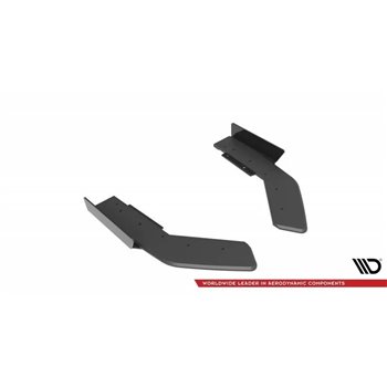 Maxton - Street Pro Lame Du Pare Chocs Arriere BMW 2 Coupe M240i G42 Noir-Rouge + Rabats Brillant