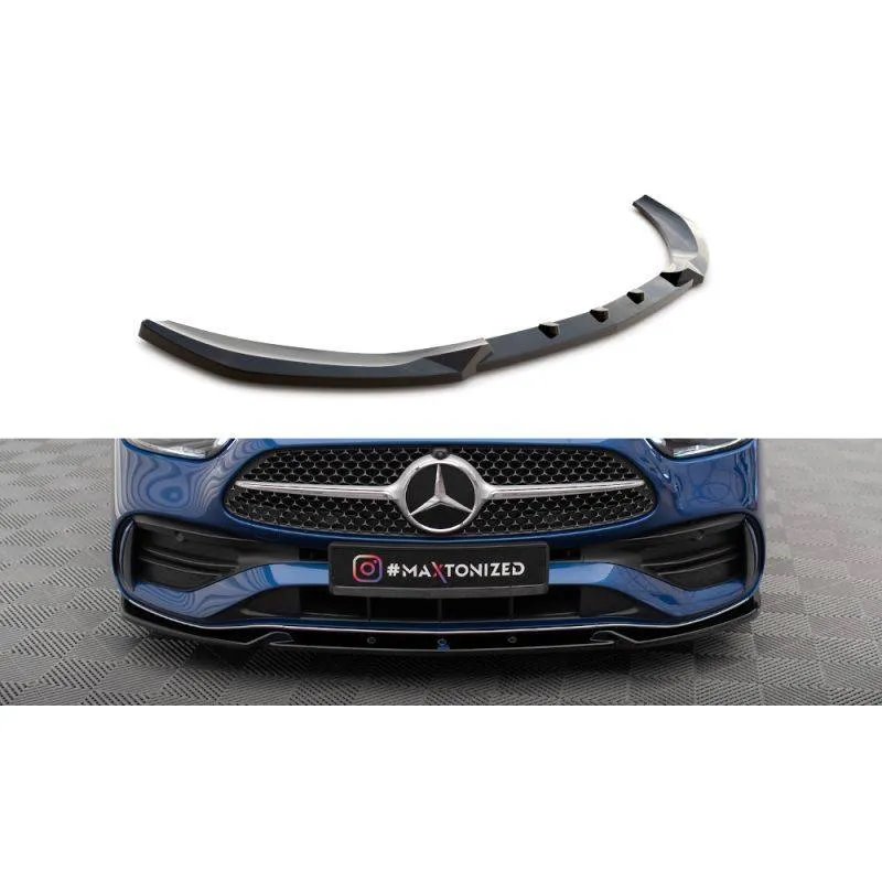 Maxton - Lame Du Pare-Chocs Avant V.1 Mercedes-Benz C AMG-Line / 43 AMG W206 Noir Brillant