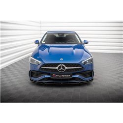 Maxton - Lame Du Pare-Chocs Avant V.1 Mercedes-Benz C AMG-Line / 43 AMG W206 Noir Brillant