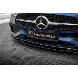 Maxton - Lame Du Pare-Chocs Avant V.1 Mercedes-Benz C AMG-Line / 43 AMG W206 Noir Brillant