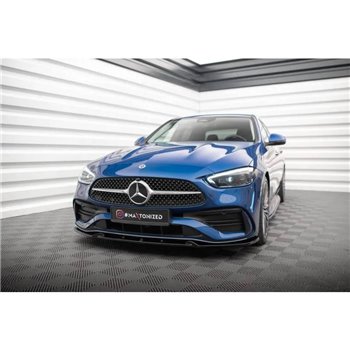 Maxton - Lame Du Pare-Chocs Avant V.1 Mercedes-Benz C AMG-Line / 43 AMG W206 Noir Brillant