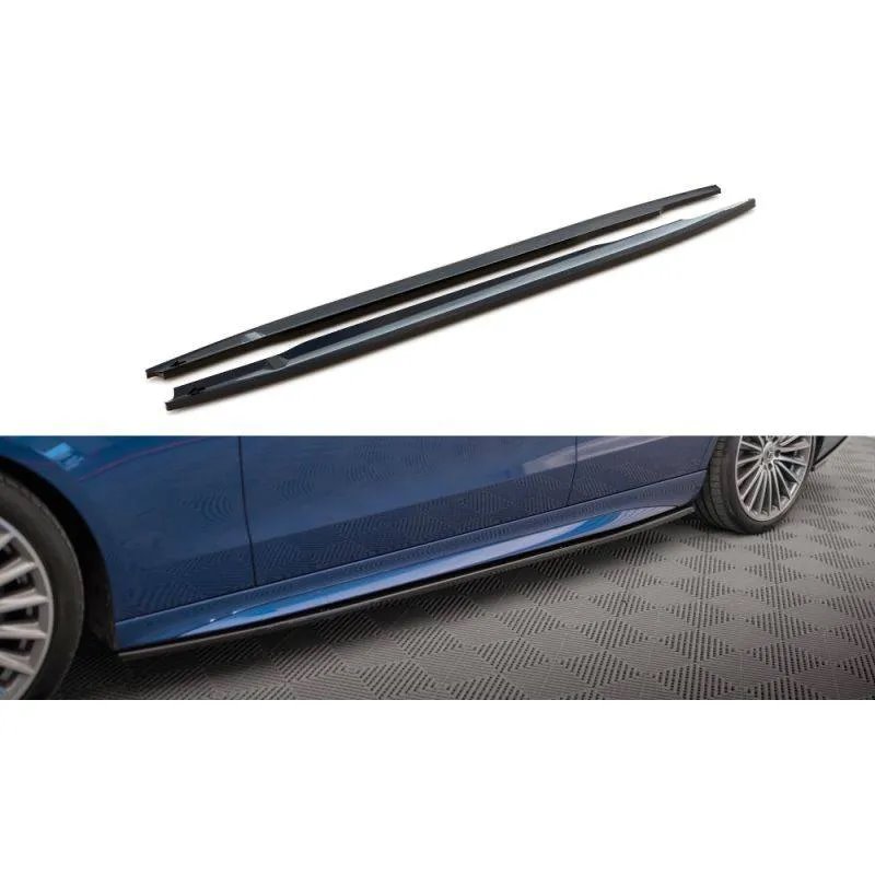 Maxton - Rajouts Des Bas De Caisse Mercedes-Benz C AMG-Line / 43 AMG W206 Noir Brillant