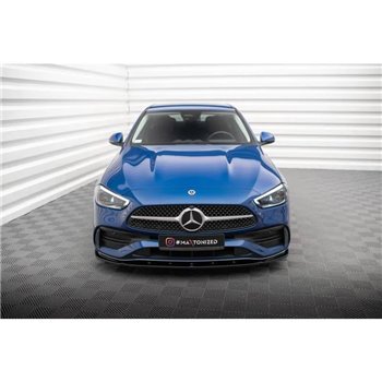 Maxton - Lame Du Pare-Chocs Avant V.2 Mercedes-Benz C AMG-Line / 43 AMG W206 Noir Brillant