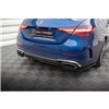 Maxton - Arriere Lame (avec une barre verticale) Mercedes-Benz C AMG-Line W206 Noir Brillant