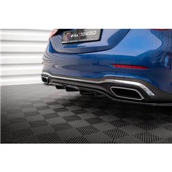 Maxton - Arriere Lame (avec une barre verticale) Mercedes-Benz C AMG-Line W206 Noir Brillant
