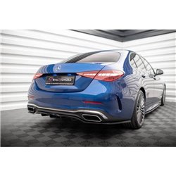 Maxton - Arriere Lame (avec une barre verticale) Mercedes-Benz C AMG-Line W206 Noir Brillant