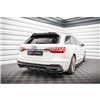 Maxton - Arriere Lame (avec une barre verticale) V.1 Audi A4 S-Line B9 Facelift Noir Brillant