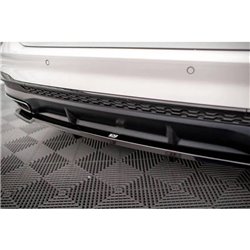 Maxton - Arriere Lame (avec une barre verticale) V.1 Audi A4 S-Line B9 Facelift Noir Brillant