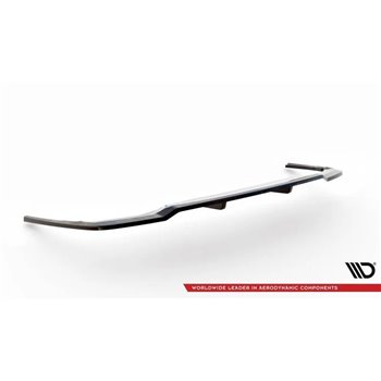 Maxton - Arriere Lame (avec une barre verticale) V.1 Audi A4 S-Line B9 Facelift Noir Brillant
