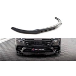 Maxton - Lame Du Pare-Chocs Avant Mercedes-Benz S AMG-Line W223 Noir Brillant