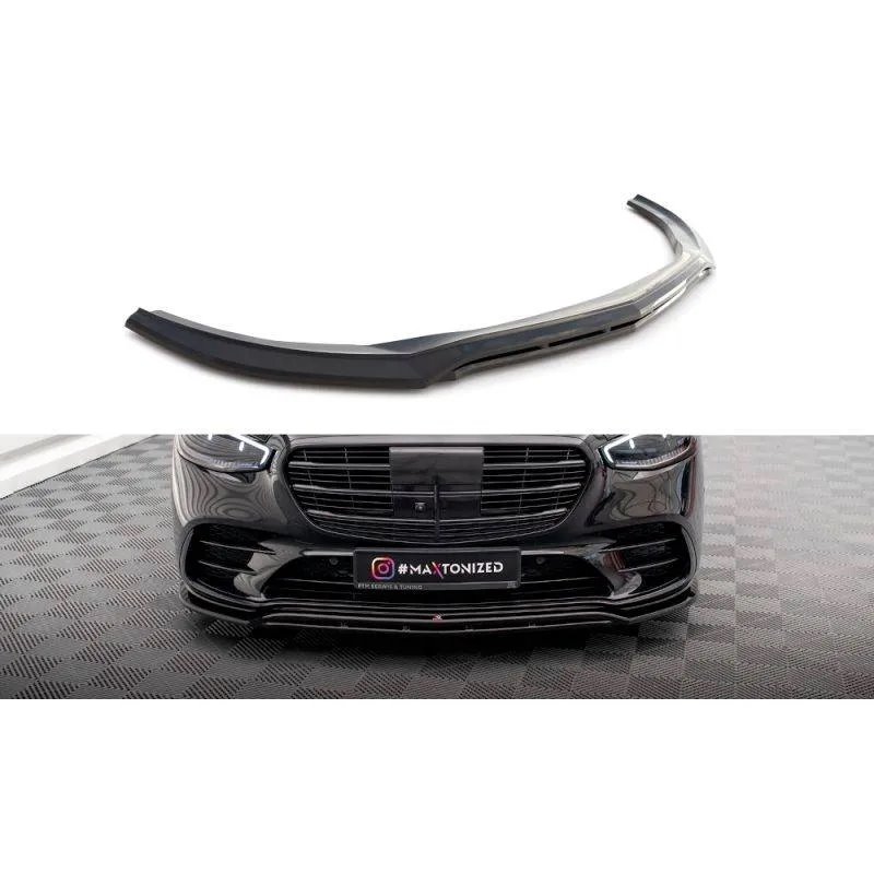 Maxton - Lame Du Pare-Chocs Avant Mercedes-Benz S AMG-Line W223 Noir Brillant