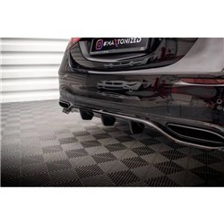 Maxton - Arriere Lame (avec une barre verticale) Mercedes-Benz S AMG-Line W223 Noir Brillant