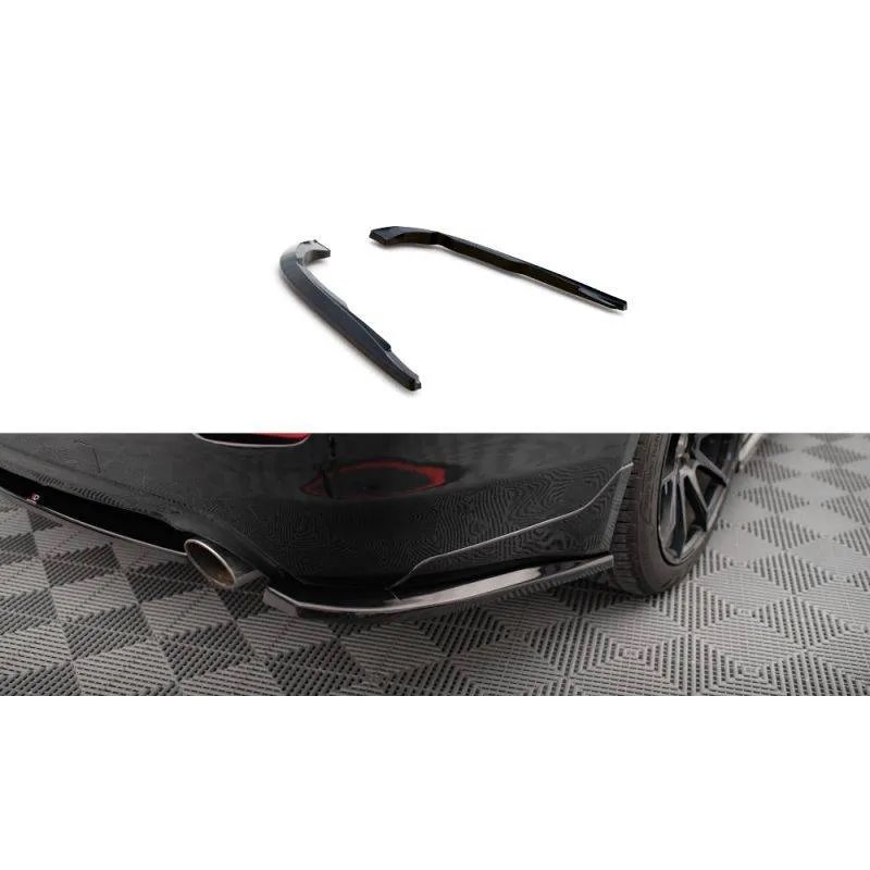 Maxton - Lames De Pare-Chocs Arrière Latérales V.1 Infiniti Q50 S Mk1 Noir Brillant
