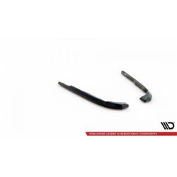 Maxton - Lames De Pare-Chocs Arrière Latérales V.1 Infiniti Q50 S Mk1 Noir Brillant